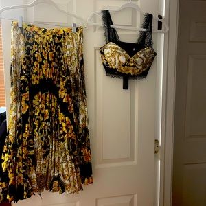 Versace maxi skirt and bralette